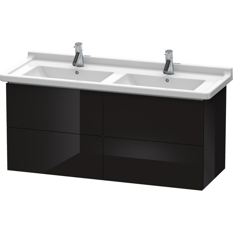 

Duravit L-Cube Mueble de pared, 4 cajones, 1220mm, para Starck 3, color: Laca negra de alto brillo - LC626904040