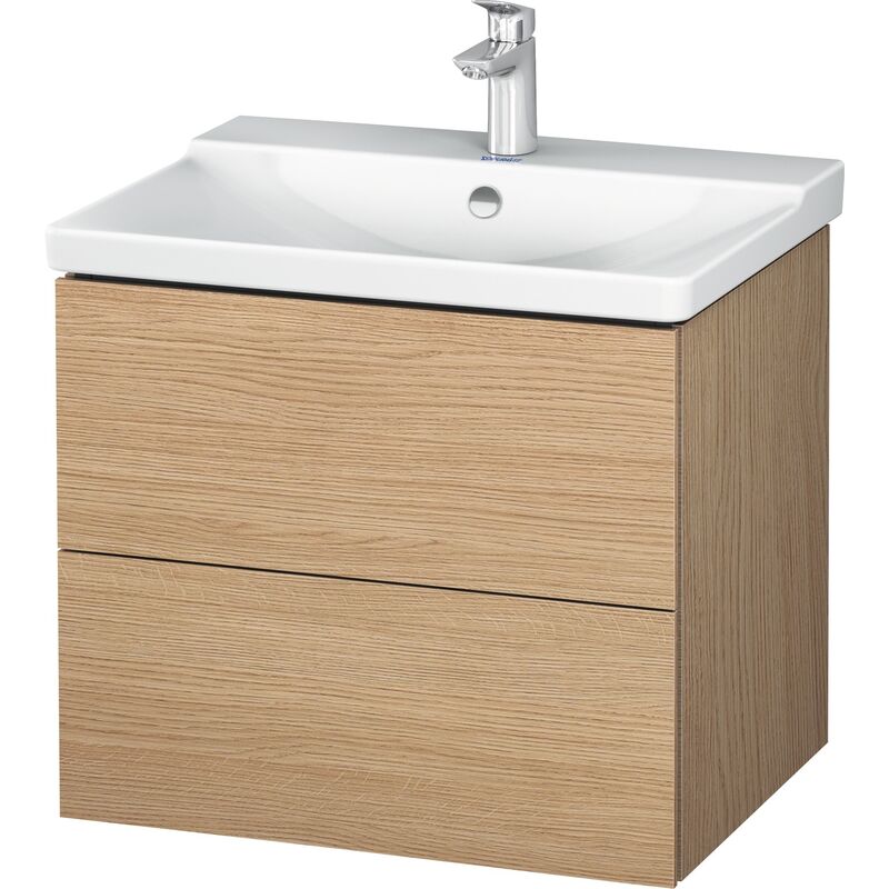 

Duravit L-Cube Mueble de pared 620mm de ancho, profundidad 481, 2 cajones, se ajusta a la altura de P3 Comfort. Artículo 233265, color: Decoración