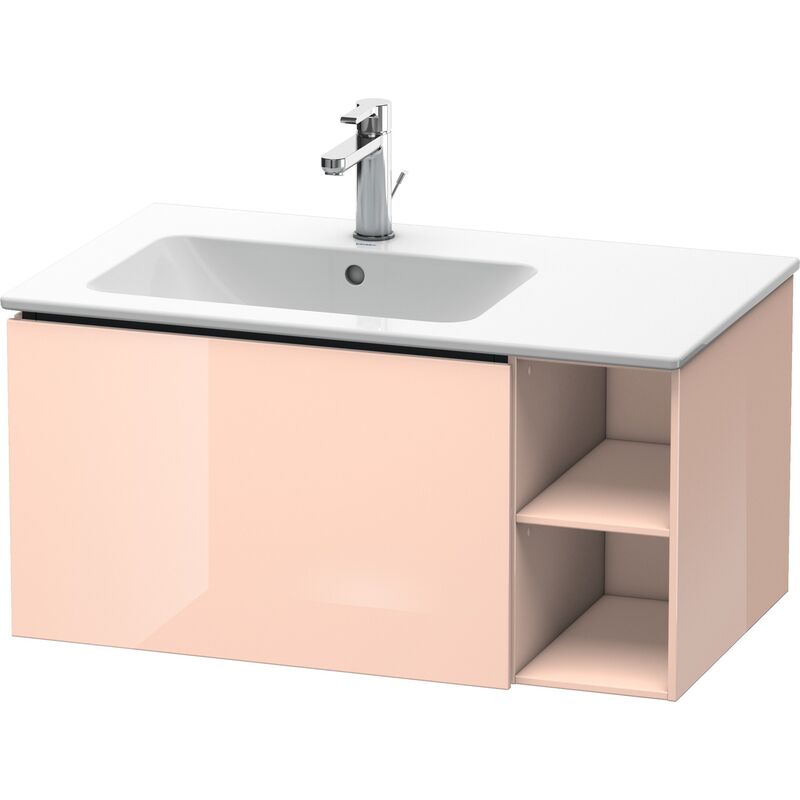 

Duravit L-Cube Mueble de pared 82,0 x 48,1 cm, 1 extraíble, estantería lateral, para ME by Starck 234583 Lavabo a la izquierda, color: Perla de