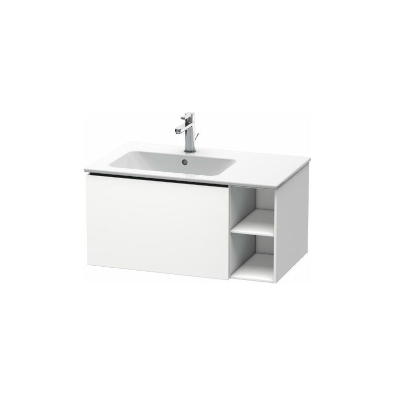 

Duravit L-Cube Mueble de pared 82,0 x 48,1 cm, 1 extraíble, estantería lateral, para ME by Starck 234583 Lavabo a la izquierda, color: Laca negra de