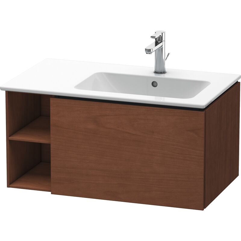 

Duravit L-Cube Mueble de pared 82,0 x 48,1 cm, 1 extraíble, lado estantería, para ME by Starck 234683 Lavabo a la derecha, color: Chapa de madera