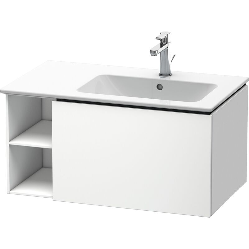 

Duravit L-Cube Mueble de pared 82,0 x 48,1 cm, 1 extraíble, lado estantería, para ME by Starck 234683 Lavabo a la derecha, color: Blanco Mate