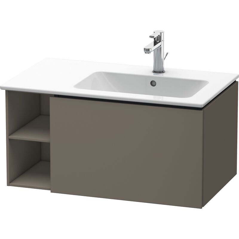 

Duravit L-Cube Mueble de pared 82,0 x 48,1 cm, 1 extraíble, lado estantería, para ME by Starck 234683 Lavabo a la derecha, color: Flanela Gris seda