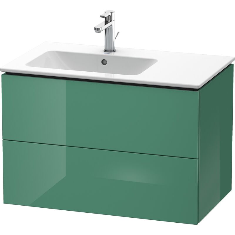 

Duravit L-Cube Mueble de pared 82,0 x 48,1 cm, 2 cajones, para ME by Starck 234583 Lavabo a la izquierda, color: Jade laca alto brillo - LC629100303