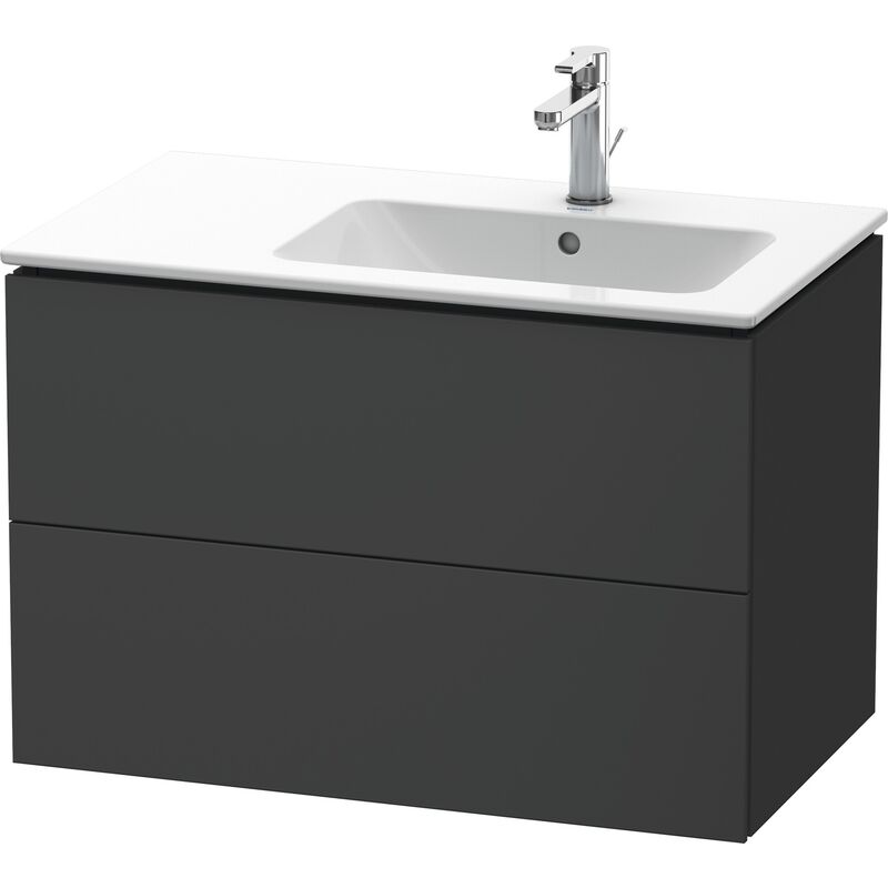 

Duravit L-Cube Mueble de pared 82,0 x 48,1 cm, 2 cajones, para ME by Starck 234683 Lavabo derecha, color: Grafito Mate Decoración - LC629204949