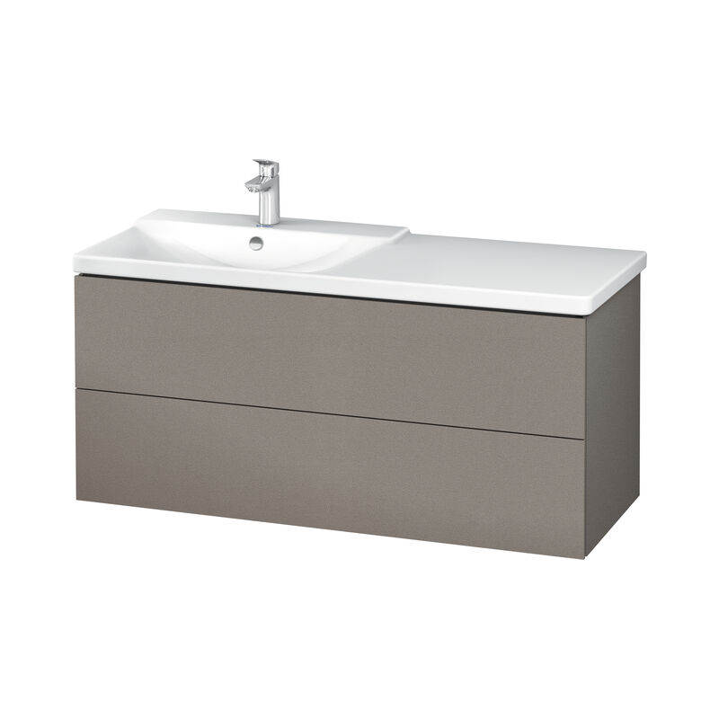 

Duravit L-Cube Mueble de pared ancho 1220mm, profundidad 481mm, 2 cajones, cabe 'P3 Comfort'. Artículo 233312, lavabo a la izquierda, color: Terra