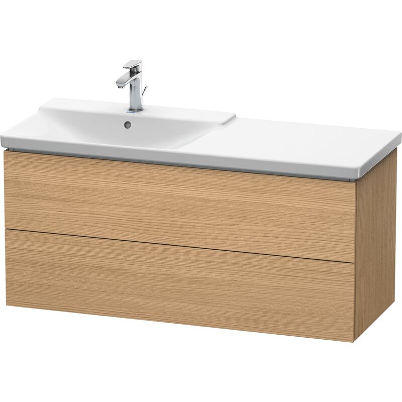 

Duravit L-Cube Mueble de pared ancho 1220mm, profundidad 481mm, 2 cajones, cabe 'P3 Comfort'. Artículo 233312, lavabo a la izquierda, color: