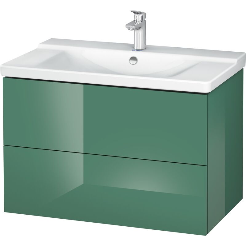 

Duravit L-Cube Mueble de pared, ancho 820mm, profundidad 481, 2 cajones, se ajusta a la pared. Artículo 233285, color: Jade laca alto brillo