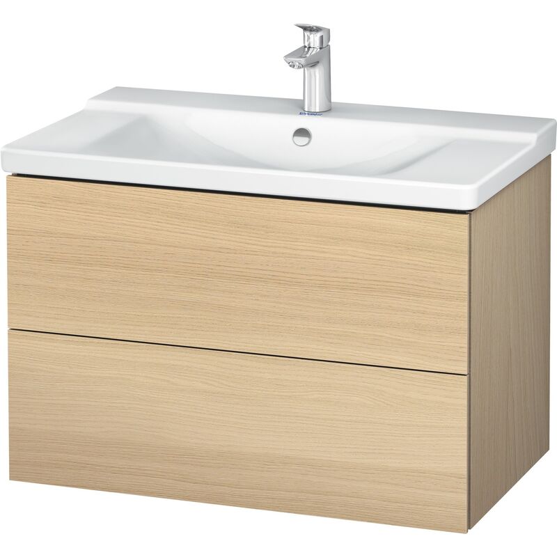 

Duravit L-Cube Mueble de pared, ancho 820mm, profundidad 481, 2 cajones, se ajusta a la pared. Artículo 233285, color: Roble mediterráneo Chapa de