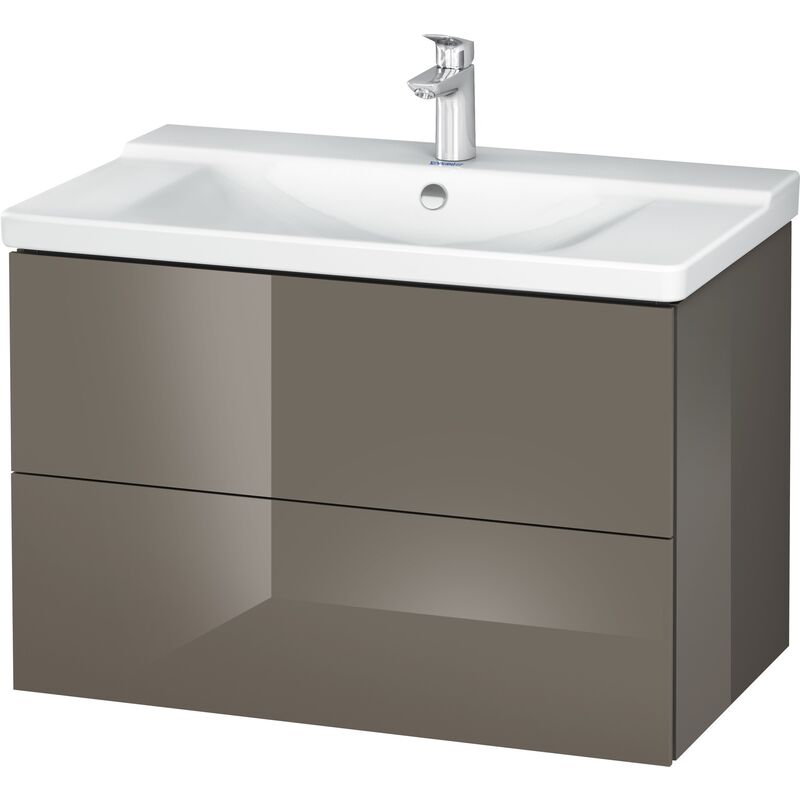 

Duravit L-Cube Mueble de pared, ancho 820mm, profundidad 481, 2 cajones, se ajusta a la pared. Artículo 233285, color: Laca de color gris franela de