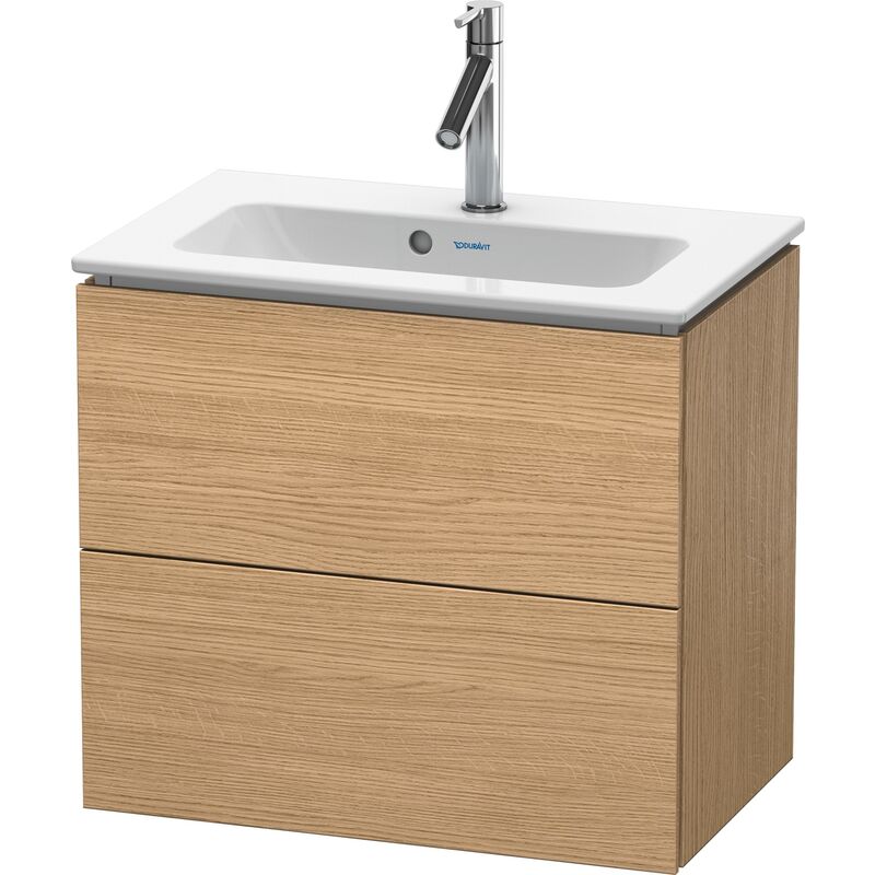 

Duravit L-Cube Mueble de pared Compact, 2 cajones, anchura: 620mm, para Me by Starck 234263, color: Decoración Roble Europeo - LC625605252