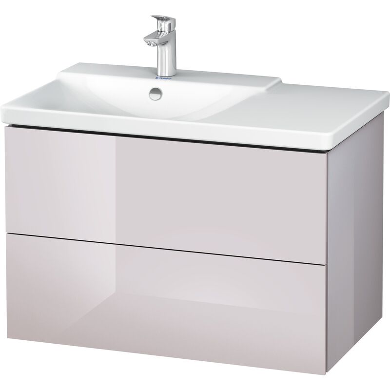 

Duravit L-Cube Mueble de pared de 820mm de ancho, profundidad 481, 2 cajones, cabe 'P3 Comfort Artículo 233385, cuenca izquierda, color: Laca blanca