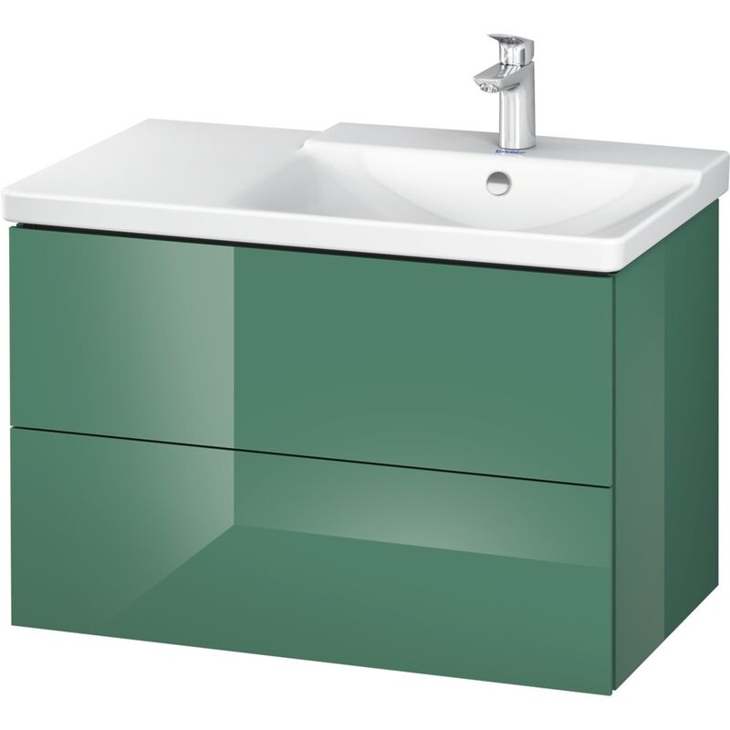 

Duravit L-Cube Mueble de pared de 820mm de ancho, profundidad 481, 2 cajones, cabe 'P3 Comfort Artículo 233485, derecho de cuenca, color: Jade laca