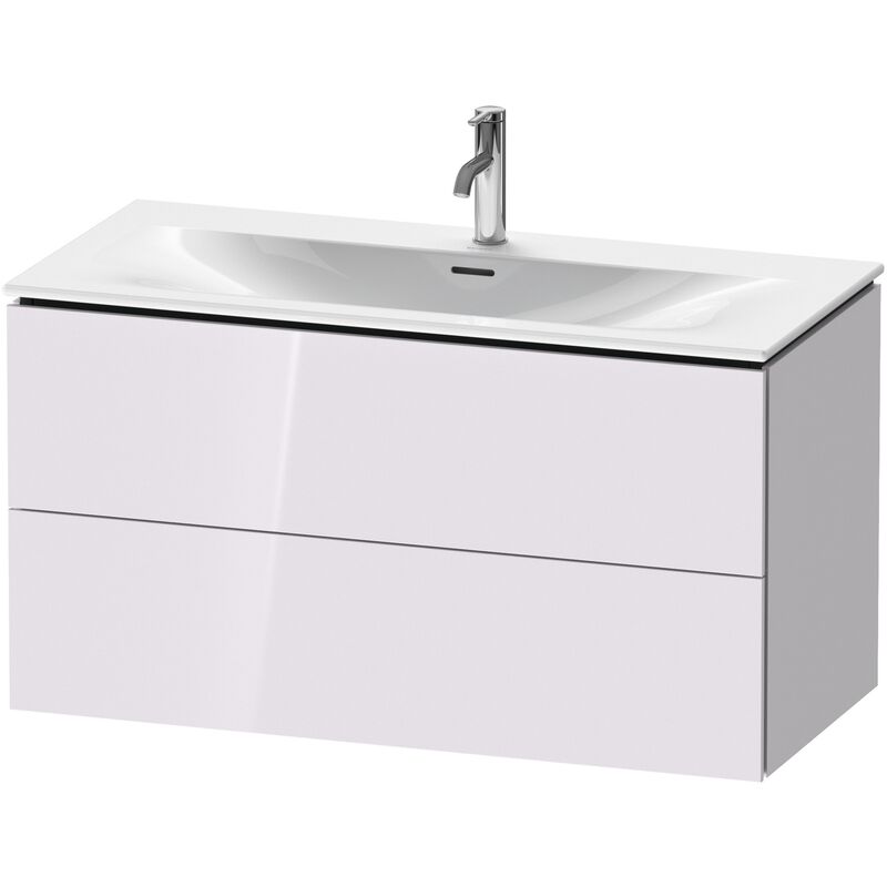 

Duravit L-Cube Mueble de pared LC6308, 1020x481 mm, 2 cajones, para Viu 234410, color: Laca blanca lila alto brillo - LC630802727