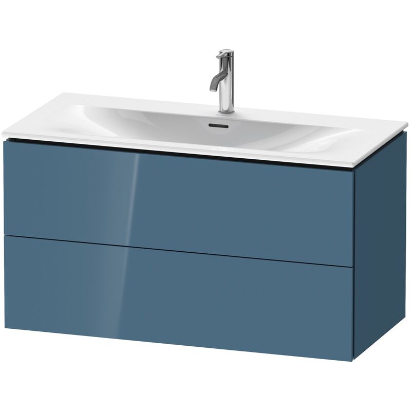 

Duravit L-Cube Mueble de pared LC6308, 1020x481 mm, 2 cajones, para Viu 234410, color: Laca de alto brillo Stone Blue - LC630804747