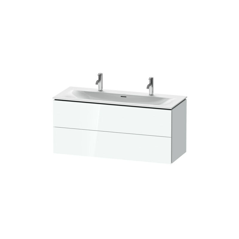 

Duravit L-Cube Mueble de pared LC6309, 1220x481 mm, 2 cajones, para Viu 234412, color: Decoración blanca de alto brillo - LC630902222