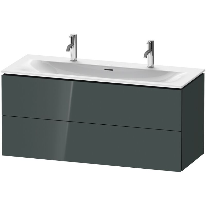 

Duravit L-Cube Mueble de pared LC6309, 1220x481 mm, 2 cajones, para Viu 234412, color: Laca de alto brillo Dolomiti Grey - LC630903838