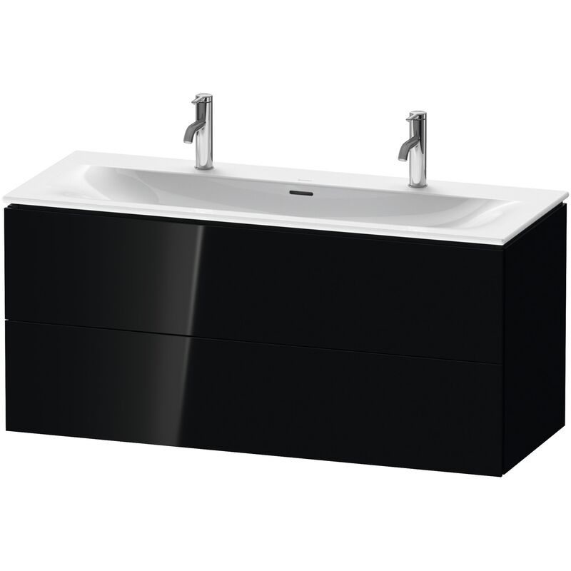 

Duravit L-Cube Mueble de pared LC6309, 1220x481 mm, 2 cajones, para Viu 234412, color: Laca negra de alto brillo - LC630904040