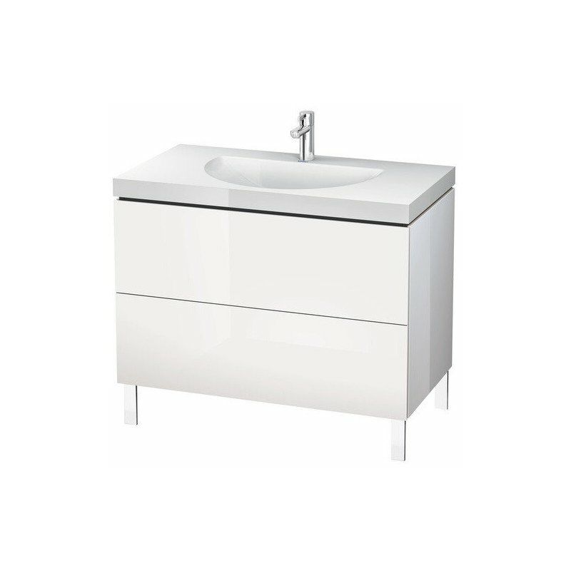 

L-CUBE mueble lavabo 1000x540mm sin rebosadero 3 orificios para grifería lino - Duravit