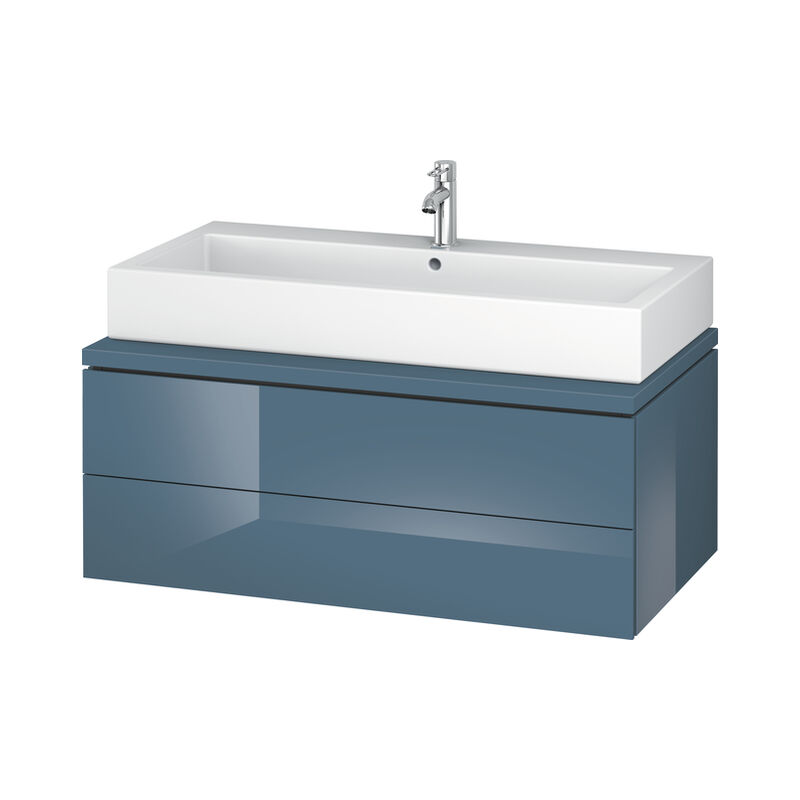 

Duravit Ag - Duravit L-Cube Mueble para consola, ancho 1020, profundidad 547mm, 2 cajones, color: Laca de alto brillo Stone Blue - LC581904747