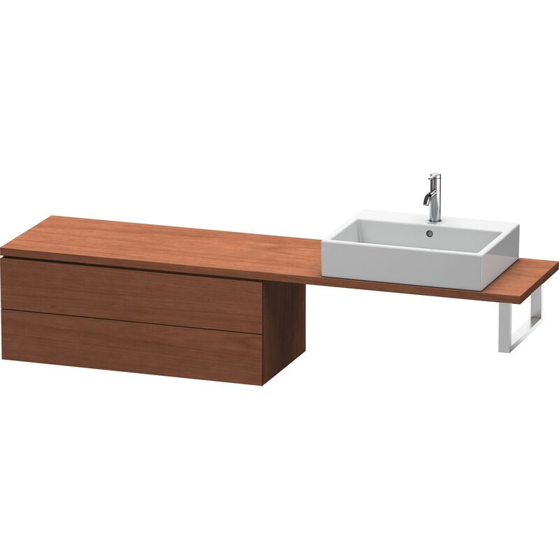 

Duravit L-Cube Mueble para consola, ancho 1020mm, profundidad 477mm, 2 cajones, color: Chapa de madera auténtica de nogal americano - LC582901313