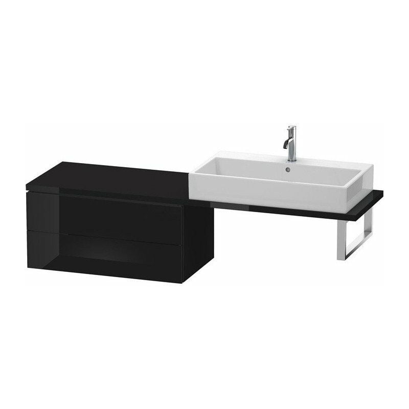 

Duravit - Consola baja L-CUBE 400x820x477mm negro alto brillo