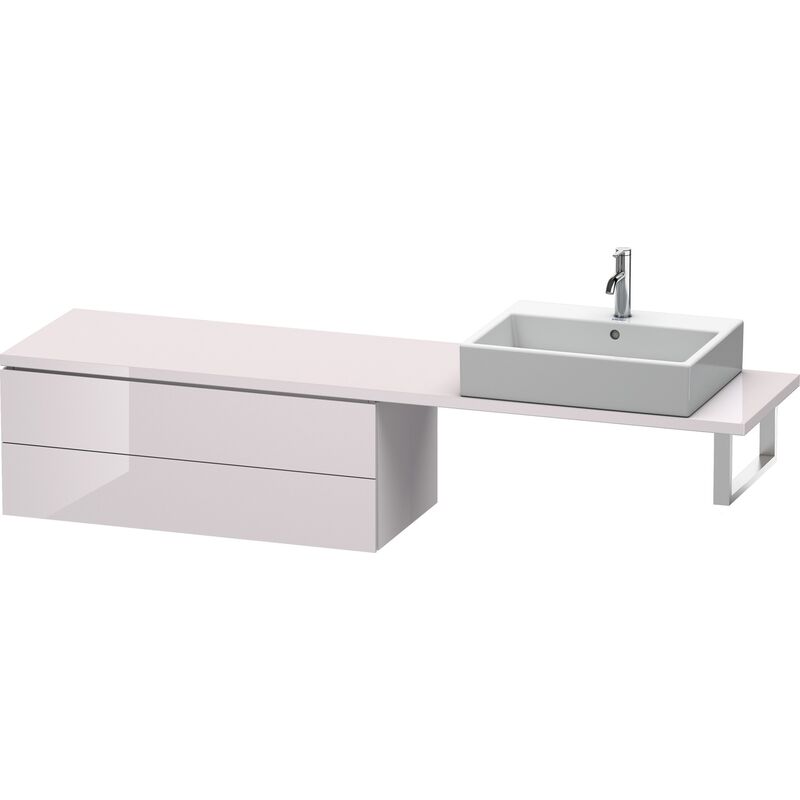 

Duravit L-Cube Mueble para consola, ancho 1020mm, profundidad 477mm, 2 cajones, color: Laca blanca lila alto brillo - LC582902727