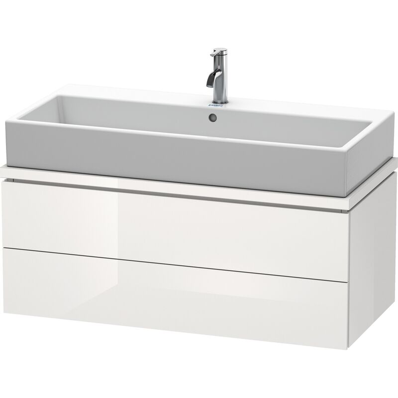 

Duravit Ag - Duravit L-Cube Mueble para consola, ancho 1020mm, profundidad 477mm, 2 cajones LC68230, color: Laca blanca de alto brillo - LC580908585