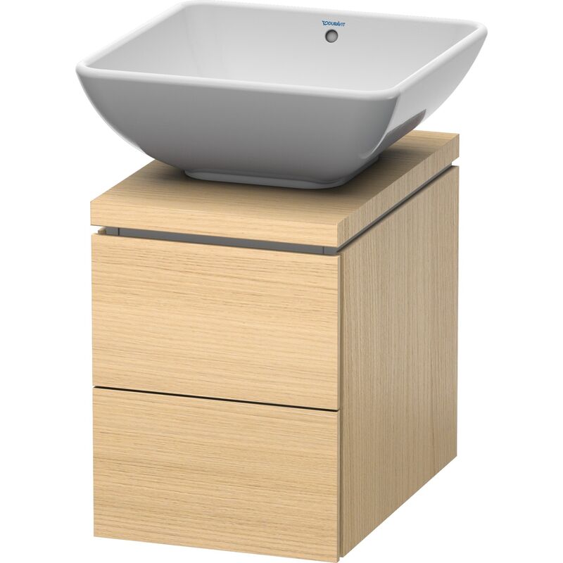 

Duravit L-Cube Mueble para consola, ancho 320mm, profundidad 477mm, 2 cajones, color: Roble mediterráneo Chapa de madera auténtica - LC681807171