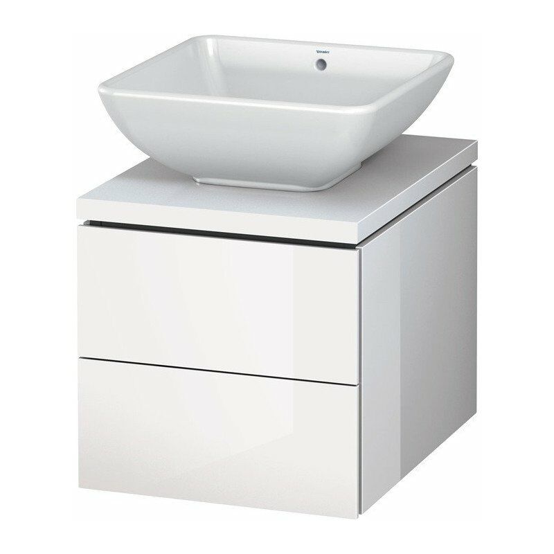 

Mueble bajo lavabo L-CUBE 420x547x400mm blanco lila satinado