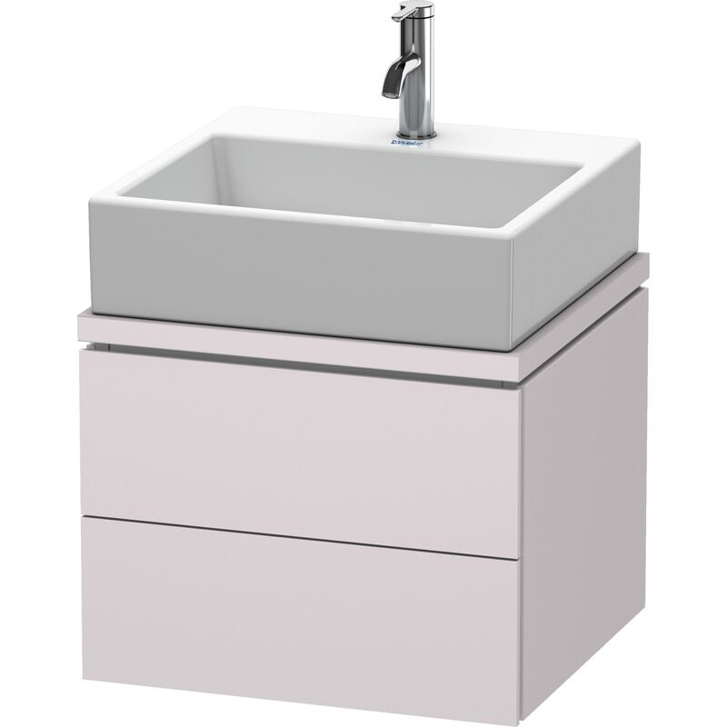 

Duravit L-Cube Mueble para consola, ancho 520mm, profundidad 477mm, 2 cajones, color: Blanco Lila Seda Laca mate - LC580808787