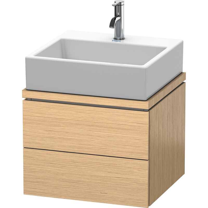 

Duravit Ag - Duravit L-Cube Mueble para consola, ancho 520mm, profundidad 477mm, 2 cajones, color: Roble cepillado Chapa de madera auténtica