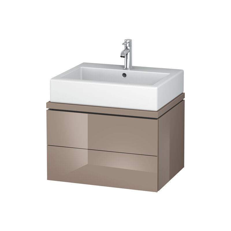 

Duravit Ag - Duravit L-Cube Mueble para consola Ancho 620mm, profundidad 477mm, 2 cajones, color: Cappuccino laca alto brillo - LC580508686