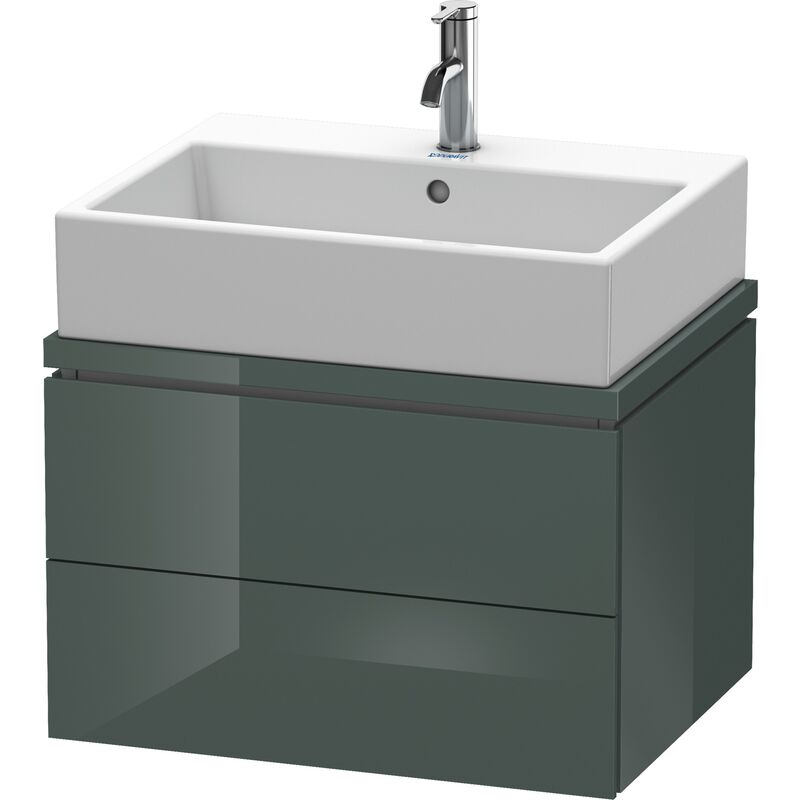 

Duravit Ag - Duravit L-Cube Mueble para consola Ancho 620mm, profundidad 477mm, 2 cajones, color: Laca de alto brillo Dolomiti Grey - LC580503838