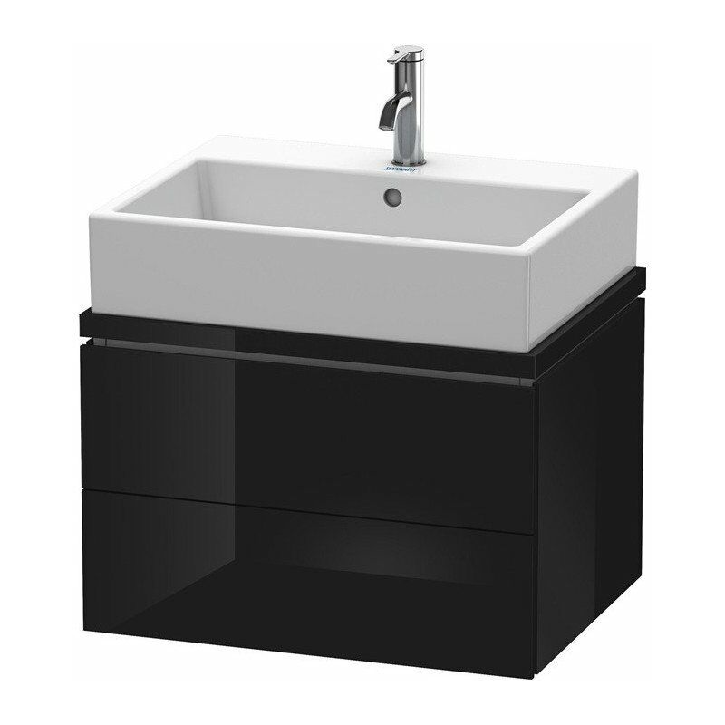 

Duravit - Mueble bajo lavabo L-CUBE 620x477x400mm negro alto brillo