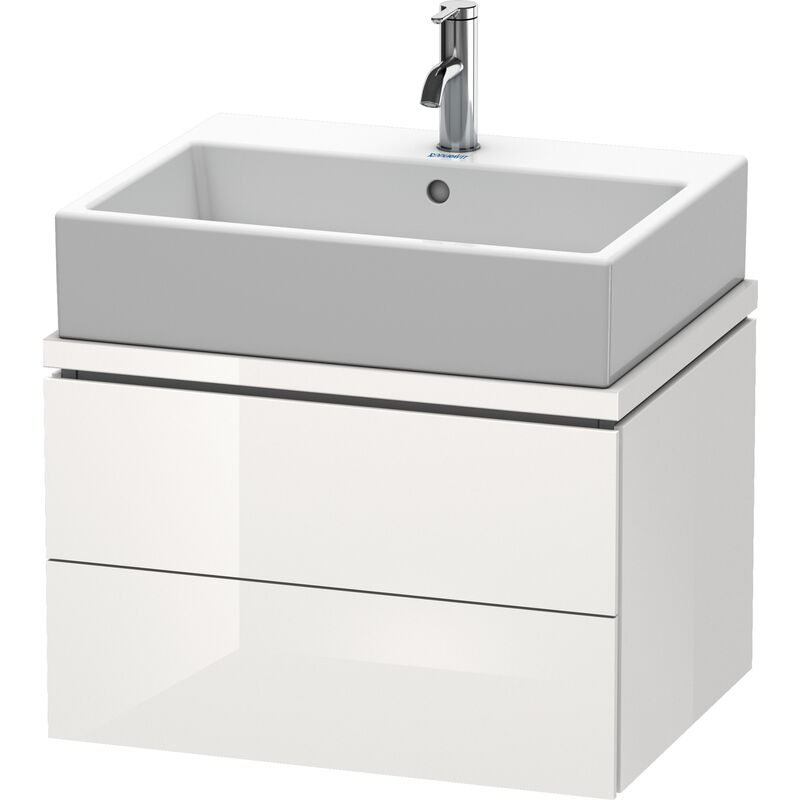 

Duravit L-Cube Mueble para consola Ancho 620mm, profundidad 477mm, 2 cajones, color: Laca blanca de alto brillo - LC580508585