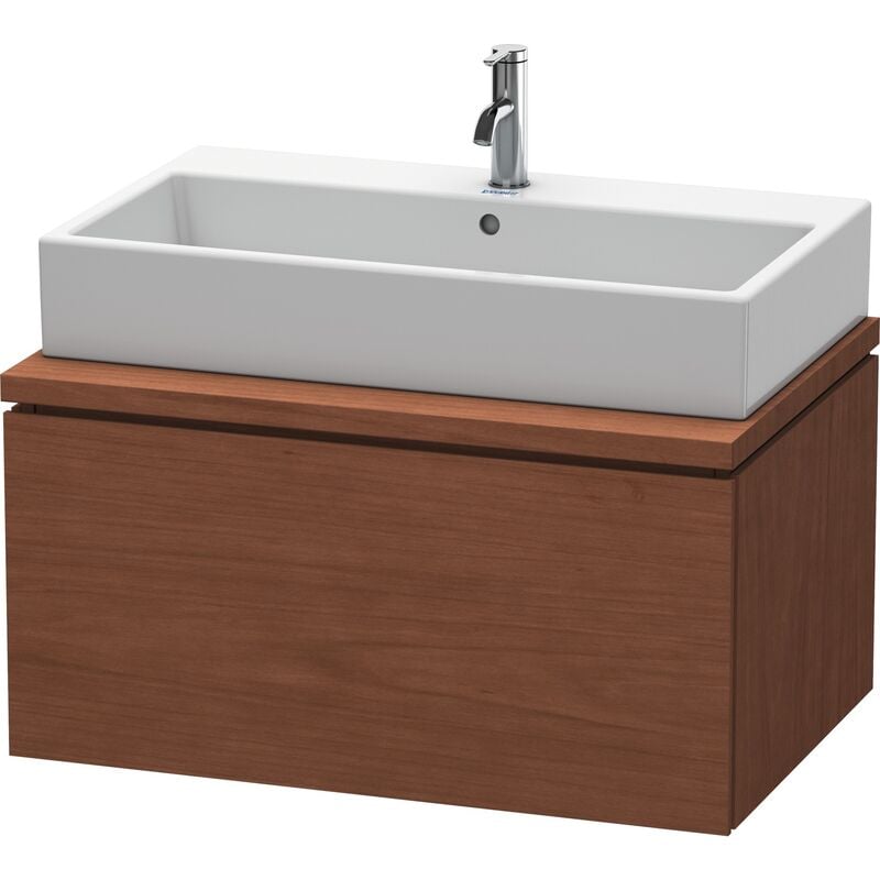 

Duravit Ag - Duravit L-Cube Unidad de lavabo para consola Ancho 820mm, profundidad 547mm, 1 extraíble, color: Chapa de madera auténtica de nogal