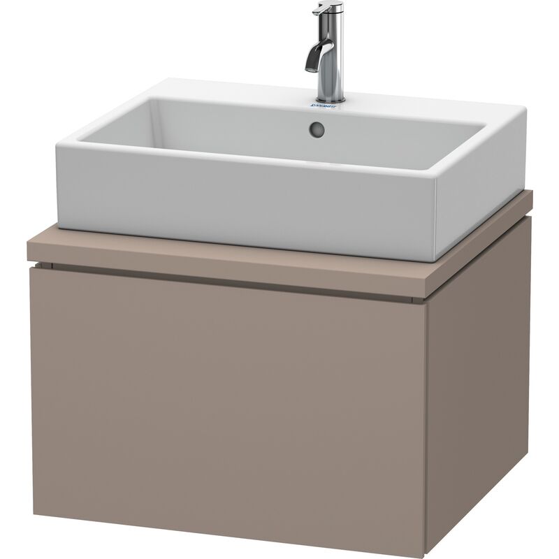 

Duravit L-Cube Unidad de lavabo para consola, anchura 620mm, profundidad 547mm, 1 extraíble, color: Decoración Basalto Mate - LC581004343