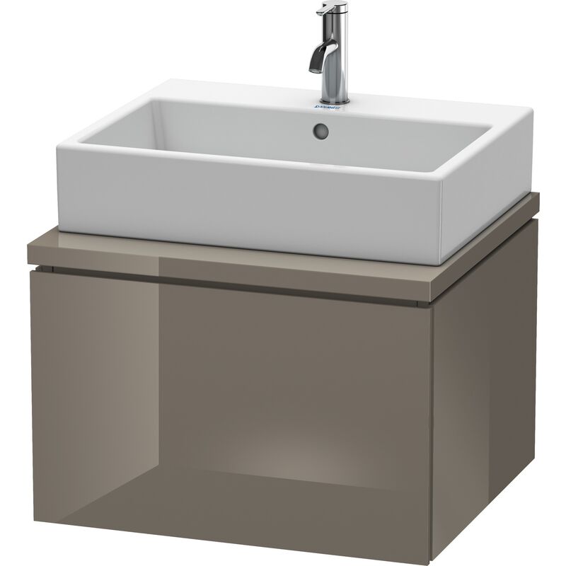 

Duravit L-Cube Unidad de lavabo para consola, anchura 620mm, profundidad 547mm, 1 extraíble, color: Laca de color gris franela de alto brillo