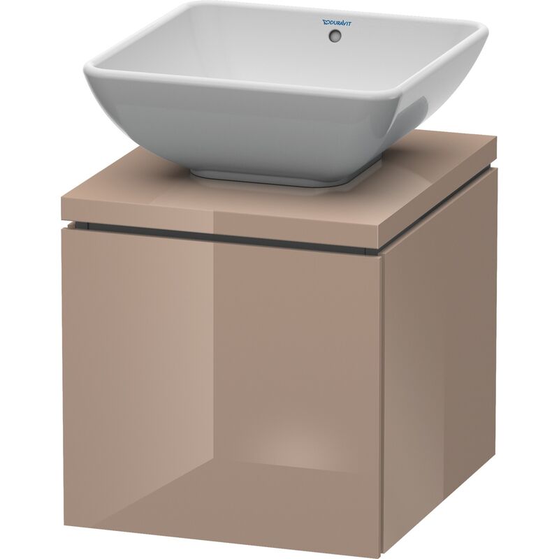 

Mueble de lavabo Duravit L-Cube para consola, ancho 720mm, profundidad 477mm, 1 cajón, color: Cappuccino laca alto brillo - LC580108686