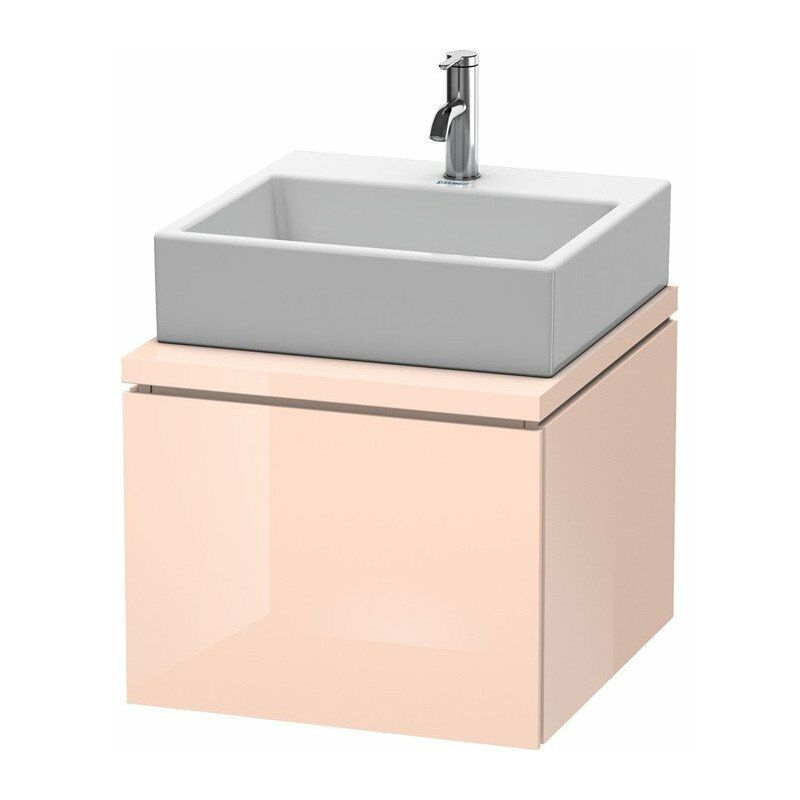 

Mueble bajo lavabo L-CUBE 520x547x400mm alto brillo albaricoque perla