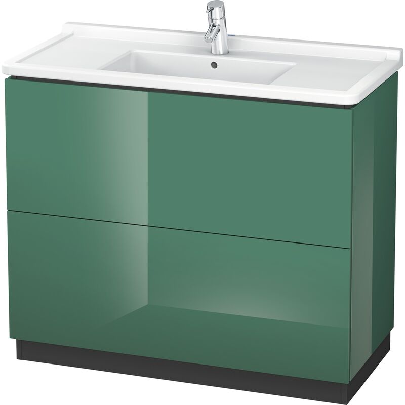 

Duravit L-Cube Waschtischunterbau stehend mit Sockelblende, 2 Auszüge, 1020mm, für Starck 3, color: Jade laca alto brillo - LC662200303