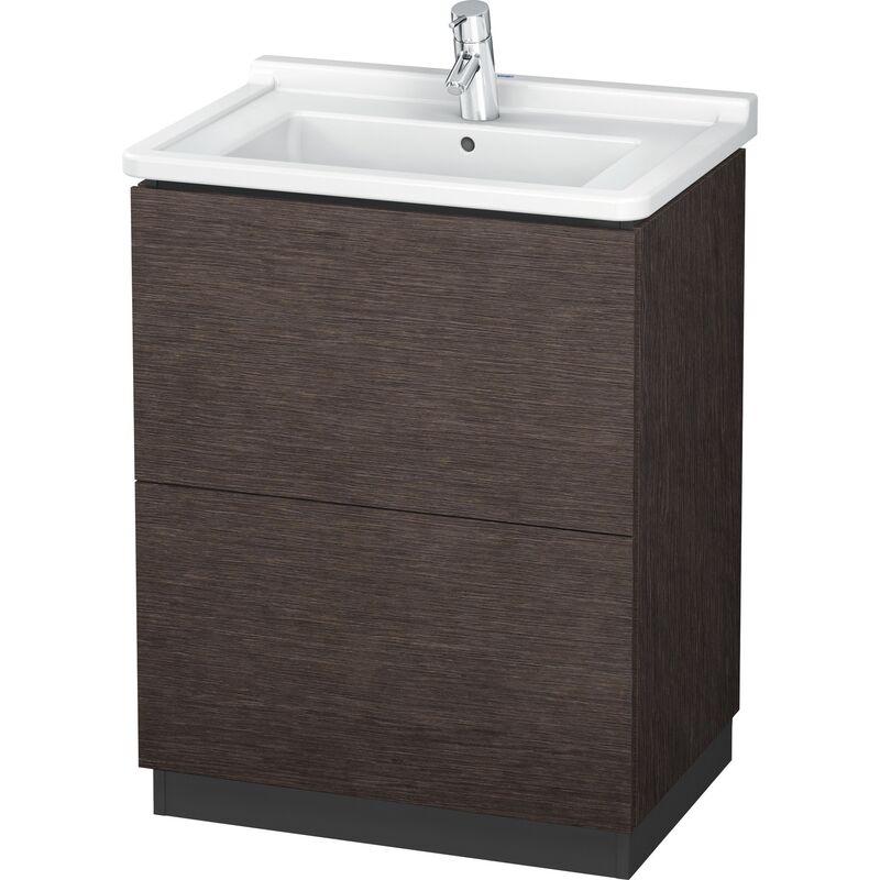 

Duravit L-Cube Waschtischunterbau stehend mit Sockelblende, 2 Auszüge, 670mm, für Starck 3, color: roble oscuro cepillado chapa de madera auténtica