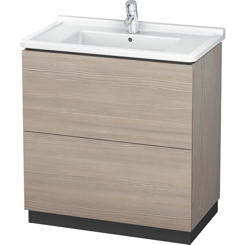 

Duravit L-Cube Waschtischunterbau stehend mit Sockelblende, 2 Auszüge, 820mm, für Starck 3, color: Decoración Pino Plata - LC662103131