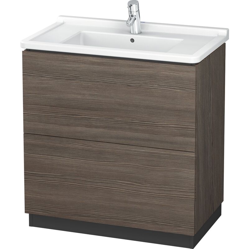 

Duravit L-Cube Waschtischunterbau stehend mit Sockelblende, 2 Auszüge, 820mm, für Starck 3, color: Pino Terra Decor - LC662105151