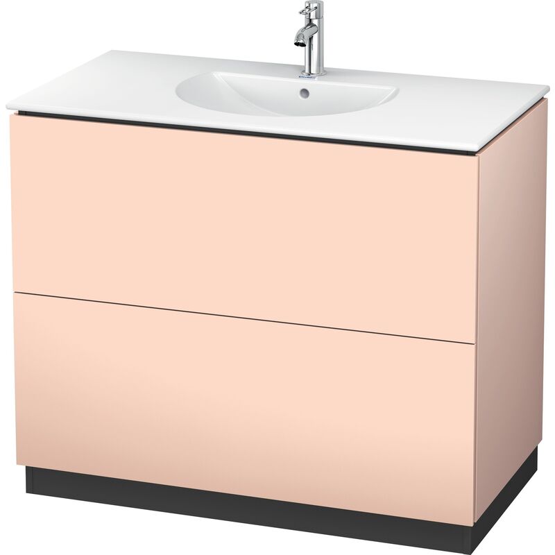 

Duravit L-Cube Waschtischunterbau stehend mit Sockelblende, 2 Auszüge, Breite: 1020mm, für Darling New 049910, color: Albaricoque Perla seda laca