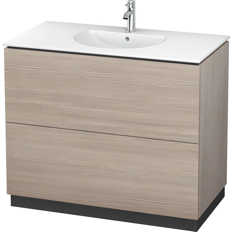 

Duravit L-Cube Waschtischunterbau stehend mit Sockelblende, 2 Auszüge, Breite: 1020mm, für Darling New 049910, color: Decoración Pino Plata