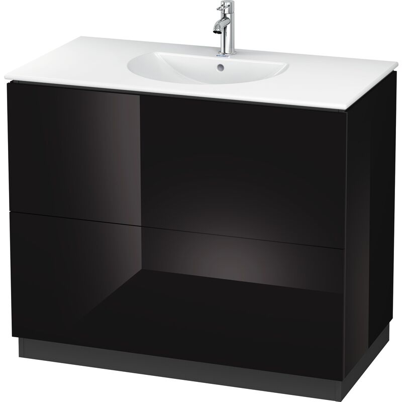 

Duravit L-Cube Waschtischunterbau stehend mit Sockelblende, 2 Auszüge, Breite: 1020mm, für Darling New 049910, color: Laca negra de alto brillo