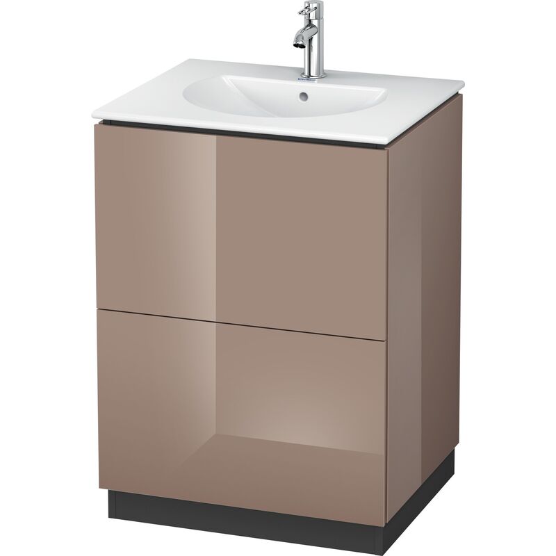 

Duravit L-Cube Waschtischunterbau stehend mit Sockelblende, 2 Auszüge, Breite: 620mm, für Darling New 049963, color: Cappuccino laca alto brillo