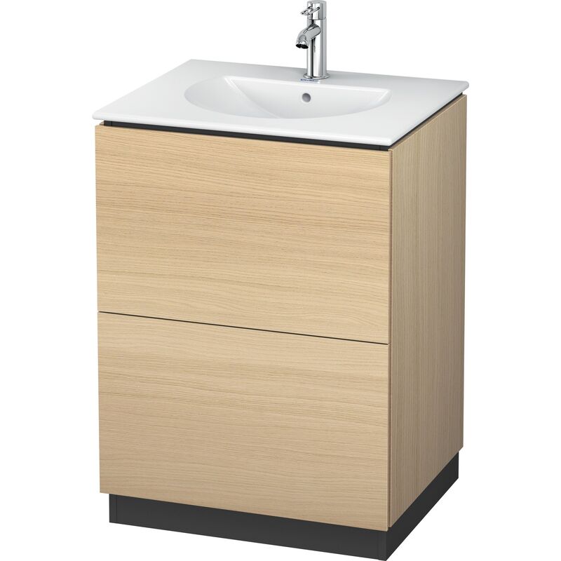 

Duravit L-Cube Waschtischunterbau stehend mit Sockelblende, 2 Auszüge, Breite: 620mm, für Darling New 049963, color: Roble mediterráneo Chapa de